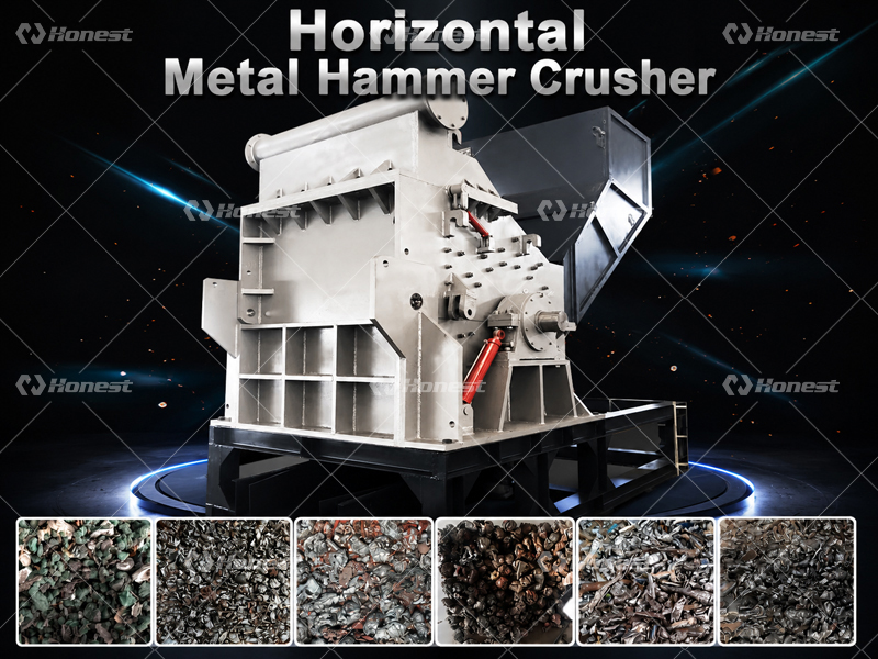 Heavy Duty Hammer Metal Shredder / Crusher Machine