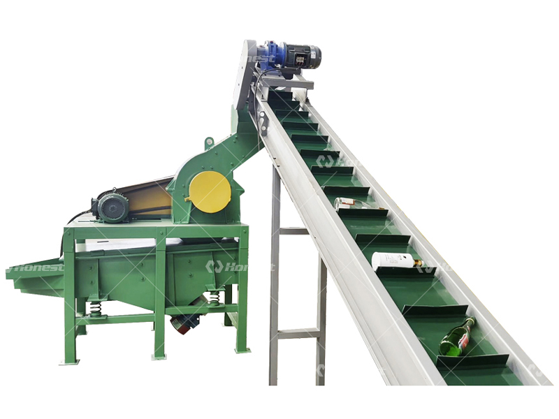 Glass Bottle Crushing and Sorting Machine