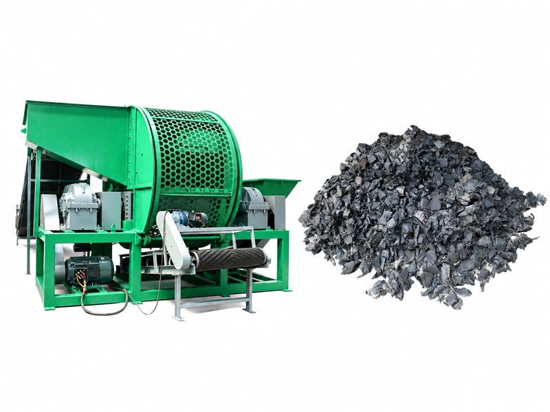 Heavy-Duty Twin-Shaft Tire Shredder